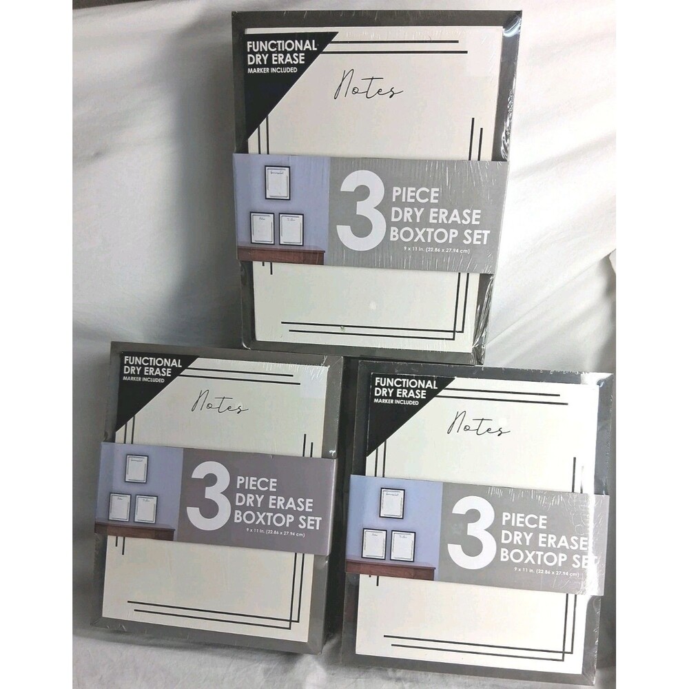 Lot Of 3 Dry Erase Boxtop Set 3pc Sets Organizational Lists Kitchen Office